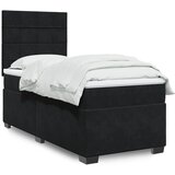 vidaXL Box spring krevet s madracem crni 90x200 cm baršunasti | shoptok.hr
