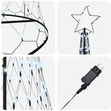 vidaXL LED božićno drvce Hladna bijela 138.5 x 138.5 x 399 cm Metal | shoptok.hr