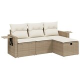  4-dijelni set vrtnih sofa s jastucima bež od poliratana | shoptok.hr