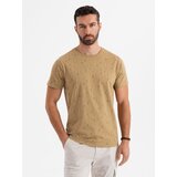 Ombre Printed cotton T-shirt with round neckline - dark olive | shoptok.hr