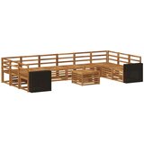 vidaXL Zunanja garnitura za sedenje 11 pcs Naravna Masiven les akacije, (5000280317) | Shoptok.si