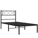  Metalni okvir za krevet s uzglavljem crni 100x200 cm | Eponuda.ba
