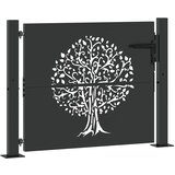  Vrtna vrata Crna 110 x 105 cm Čelik s praškastim premazom | shoptok.hr