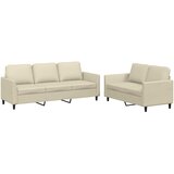  2-dijelni set sofa s jastucima krem od umjetne kože | shoptok.hr