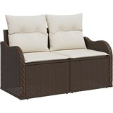  7-delni vrtni kavčni set z blazinami Rjav poli ratan, (22092615) | Shoptok.si
