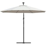 Viseći Suncobran sLED Svjetlom 300cm Boja Pijeska Metalna Šipka | Eponuda.com
