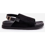 Boto Women's Sandals Made Of Eco Suede On Platform Black Migola | Shoptok.si