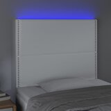  LED uzglavlje bijelo 100x5x118/128 cm od umjetne kože | shoptok.hr