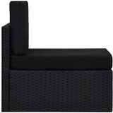 vidaXL Modularna srednja sofa od poliratana crna | shoptok.hr
