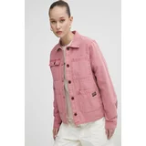 Superdry Bombažna jakna roza barva