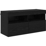 TV zidne jedinice s LED-om 5 pcs Crni hrast 80 x 30 x 40 cm | Eponuda.com