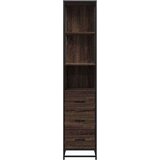 vidaXL Kopalniška omarica rjavi hrast 35x37,5x166 cm inženirski les | Shoptok.si
