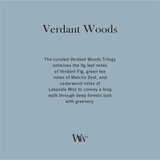 WoodWick Trilogy Verdant Woods dišeča sveča z lesenim stenjem 610 g | Shoptok.si
