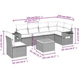  7-dijelni set vrtnih sofa od poliratana s jastucima bež | shoptok.hr