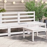 vidaXL Vrtni kavči brez naslonov 2 kos beli 70x70x67 cm trdna borovina Cene