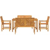  Vrtni set za objed 5 kom. Smeđa 150 x 90 x 74 cm | shoptok.hr