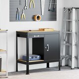  Radna klupa Crna 90 x 49 x 91 cm Projektirano drvo i metal Cijene