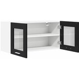  Viseći ormarić Crni hrast i bijela 80 x 31 x 40 cm | shoptok.hr