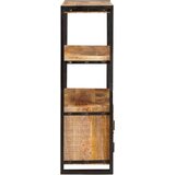  Polica s Vrata Smeđa Čvrsto Grubo Mango Drvo i Metal | shoptok.hr