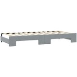  Izvlečna dnevna postelja svetlo siva 80x200 cm blago | Shoptok.si