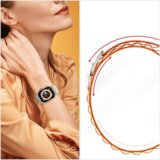  Pašček za uro Apple Watch 4 / 5/ 6 / 7 / 8 / SE / Ultra (42 / 44 / 45 / 49 mm) - črno oranžen | Shoptok.si