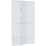 vidaXL Paravan 3-delni bel trden les pavlovnije | Shoptok.si