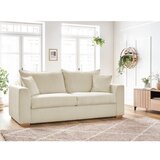Bobochic Paris Kremno bela raztegljiva sedežna garnitura iz rebrastega žameta 225 cm Augustin – | Shoptok.si