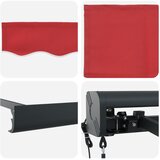 Nadstrešnica Crvena 400 x 300 x 165 cm Poliester i aluminij | shoptok.hr