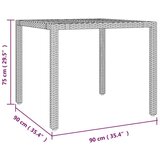 vidaXL 5-dijelni vrtni bistro set od poliratana s jastucima smeđi | shoptok.hr