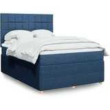 vidaXL Krevet s oprugama i madracem plavi 160x200 cm od tkanine | shoptok.hr