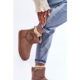 Boto Women's Padded Snow Boots With Embellishment Dark Beige Siriol | shoptok.hr
