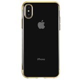  Elegance tanek silikonski ovitek za iPhone SE 2020 / 7 / 8 - prozoren z zlatim robom | Shoptok.si