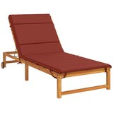  Jastučić za ležaljku GEMERT 100% poliester Crvena - Crvena 200 x 70 x 3 cm Melange | shoptok.hr