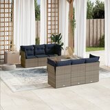 vidaXL 7-dijelni set vrtnih sofa od poliratana s jastucima sivi | shoptok.hr