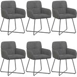 vidaXL Trpezarijske stolice 6 kom. Baršun Tamnosiva 59 x 56 5 x 86 cm - Tamnosiva 6 | shoptok.hr