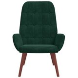  Opuštajuća fotelja tamnozeleni baršun - Tamnozelena 1 Bez oslonca za noge | shoptok.hr