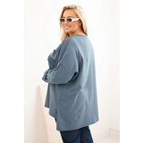 Kesi Włoski Plus Size women's cotton blouse with print denim | shoptok.hr