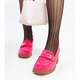 Gemre Dark Pink Block Heel Pumps Aludra | Shoptok.si