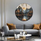Okrugle slike sa akrilom Sumrak u mirnoj dolini | different dimensions
