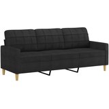  3-dijelni set sofa s jastucima crni od mikrovlakana | shoptok.hr