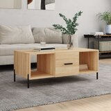 vidaXL Klubska mizica sonoma hrast 102x50x40 cm inženirski les Cene