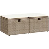  2-dijelni set vrtnih sofa s jastucima bež od poliratana bagrem | shoptok.hr