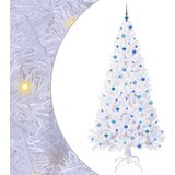  Umjetno božićno drvce s stalakom Bijelo 240 cm PVC i čelik | shoptok.hr