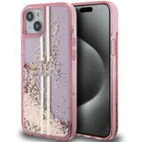Guess GUHCP15SLFCSEGP ovitek za iPhone 14, iPhone 15 - roza z zlatmi bleščicami Cene