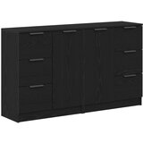 vidaXL Stranišča 2 kosa Črna Oreh 60x30x70 cm Inženirski les | Shoptok.si