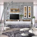 Mömax tv-element auris, bela, barva hrasta | Shoptok.si