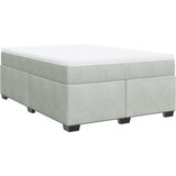  Krevet s oprugama i madracem svjetlosivi 140x190 cm baršunasti | shoptok.hr