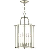 Elstead Lighting Elstead Gentry Velika viseča svetilka s 6 svečami - polirani nikelj, (22098642) | Shoptok.si