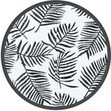 Vanjski tepih bijelo-crni Ø 200 cm PP | shoptok.hr