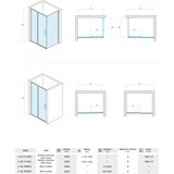 Copen alpha stakleni paravan - 140 cm | ePonuda.com